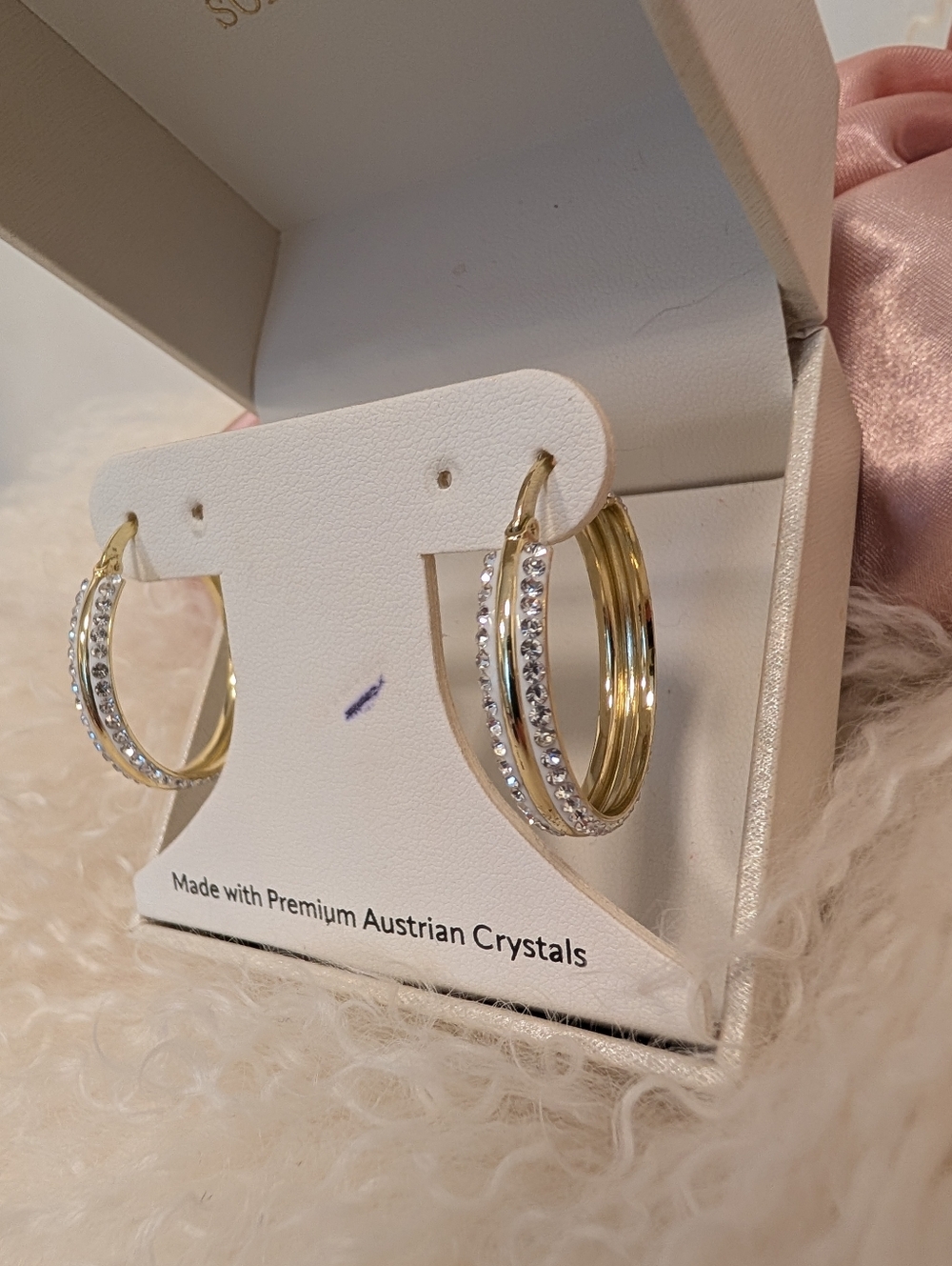 Sofia James Crystal Hoop Earrings